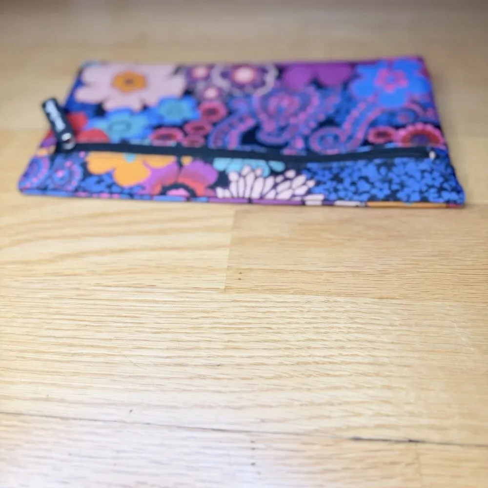 Vera Bradley Floral Fiesta Zip Pouch Cosmetic Pencil Case Multi GUC Maximalism
